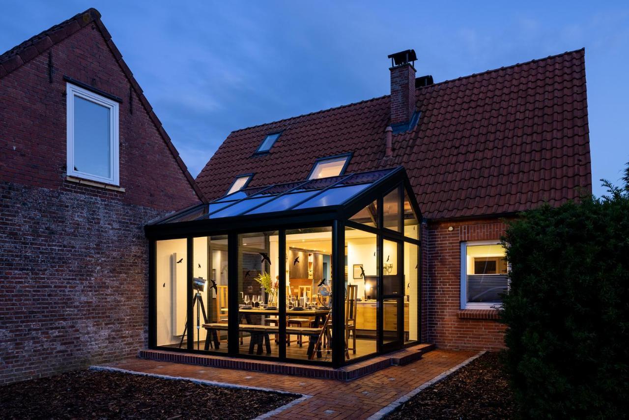 Villa Auszeithaus Pilsum mit großem Wintergarten - 8 Personen Krummhörn Exterior foto