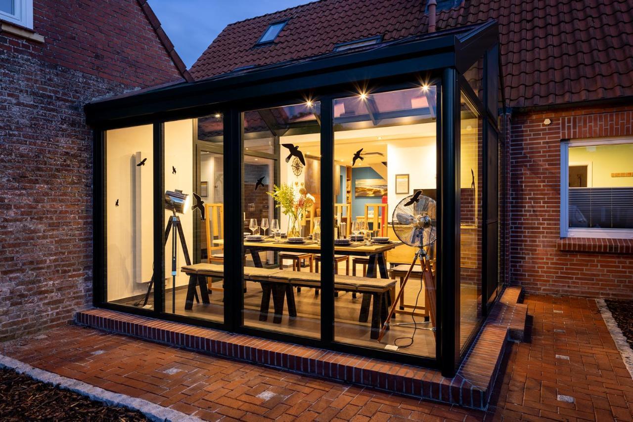 Villa Auszeithaus Pilsum mit großem Wintergarten - 8 Personen Krummhörn Exterior foto